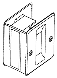 S. Parker 2290 Solid Brass Sliding Cabinet Door Push Locks